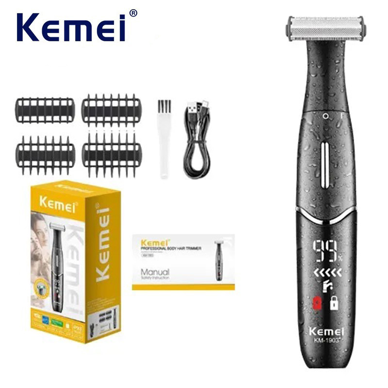Men'S Face Grooming - Kemei الوجه الجسم الكهربائية اللحية الشعر