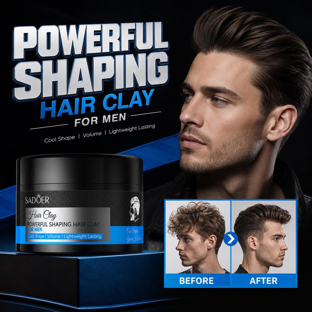 Men'S Grooming Salon - طين تصفيف الشعر غير لامع، قوي