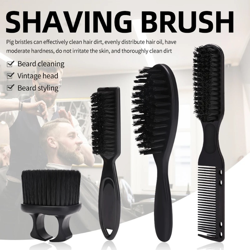 Shaving Brush Set - طقم فرشاة حلاقة اللحية للرجال مع