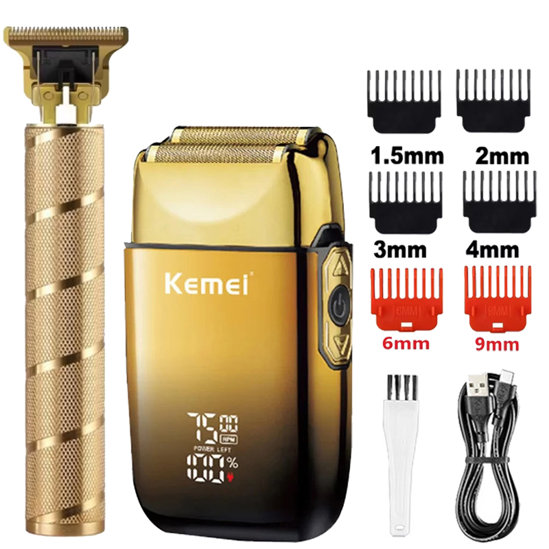 Men'S Grooming Razor Kit - ماكينة حلاقة كهربائية Kemei KM-TX10 T9،