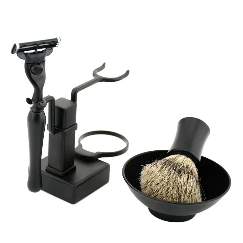 طقم فرشاة حلاقة معدنية للرجال  - مراجعة Shaving Brush Set وسعره