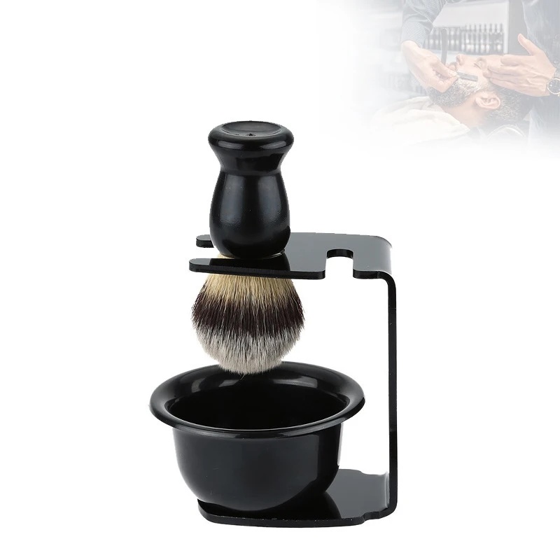 فرشاة حلاقة ووعاء مع حامل أكري - مراجعة Shaving Brush Set وسعره