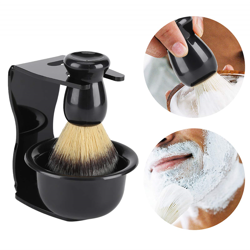 فرشاة حلاقة ووعاء مع حامل أكري - مراجعة Shaving Brush Set وسعره