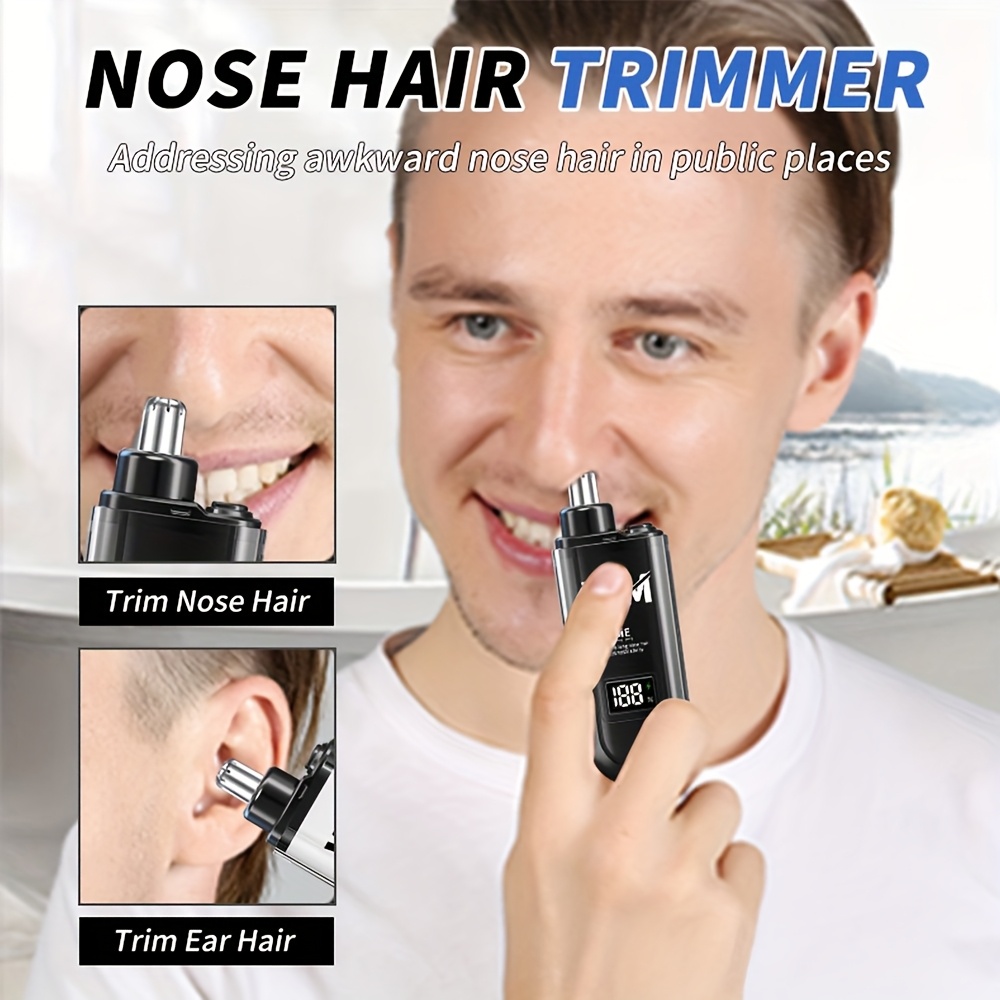 جهاز تشذيب شعر الأنف المحمول ا - مراجعة Men'S Grooming Salon وسعره
