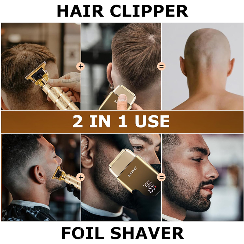 ماكينة حلاقة كهربائية Kemei KM - مراجعة Men'S Grooming Razor Kit وسعره